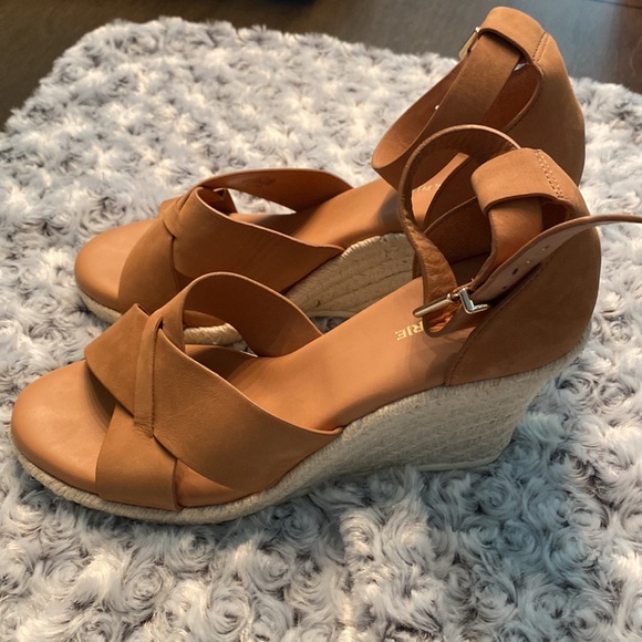 ALEX MARIE Women’s Tan Wedges with Ankle Strap Size 9.5 - Picture 2 of 10